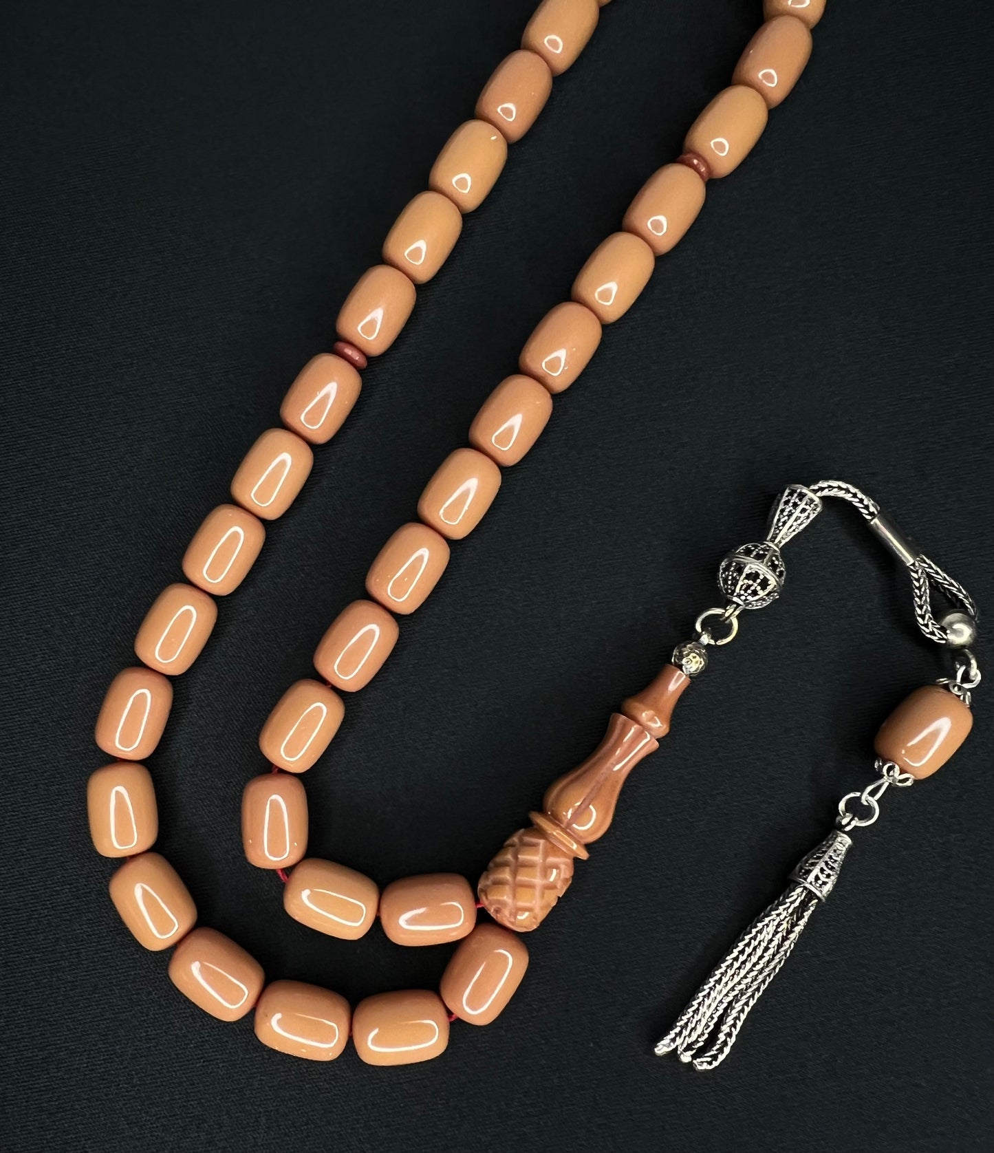 Katalin 925 Gümüs Püsküllü Tesbih