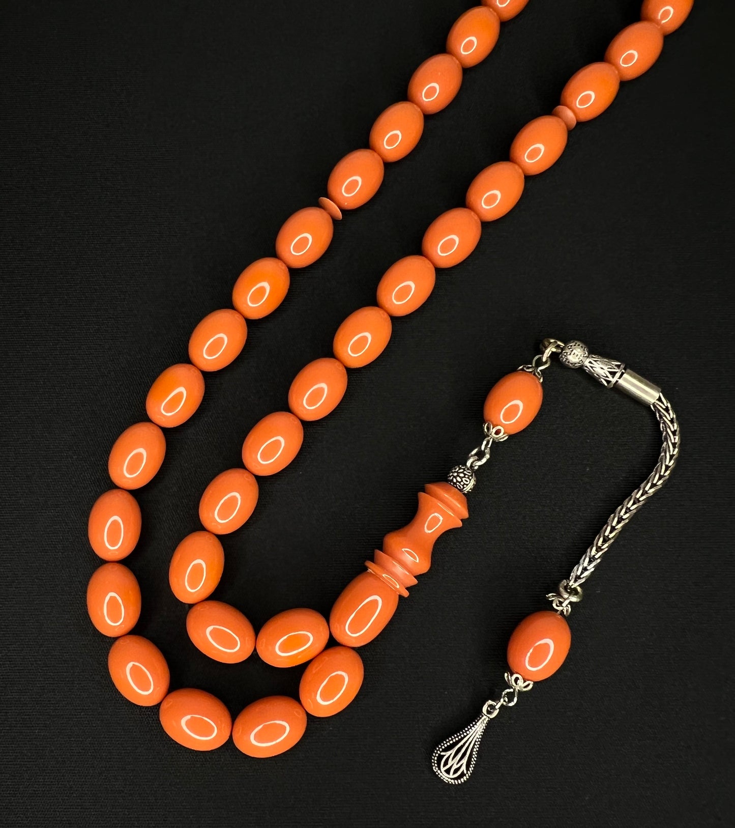 Katalin 925 Gümüs Püsküllü Tesbih