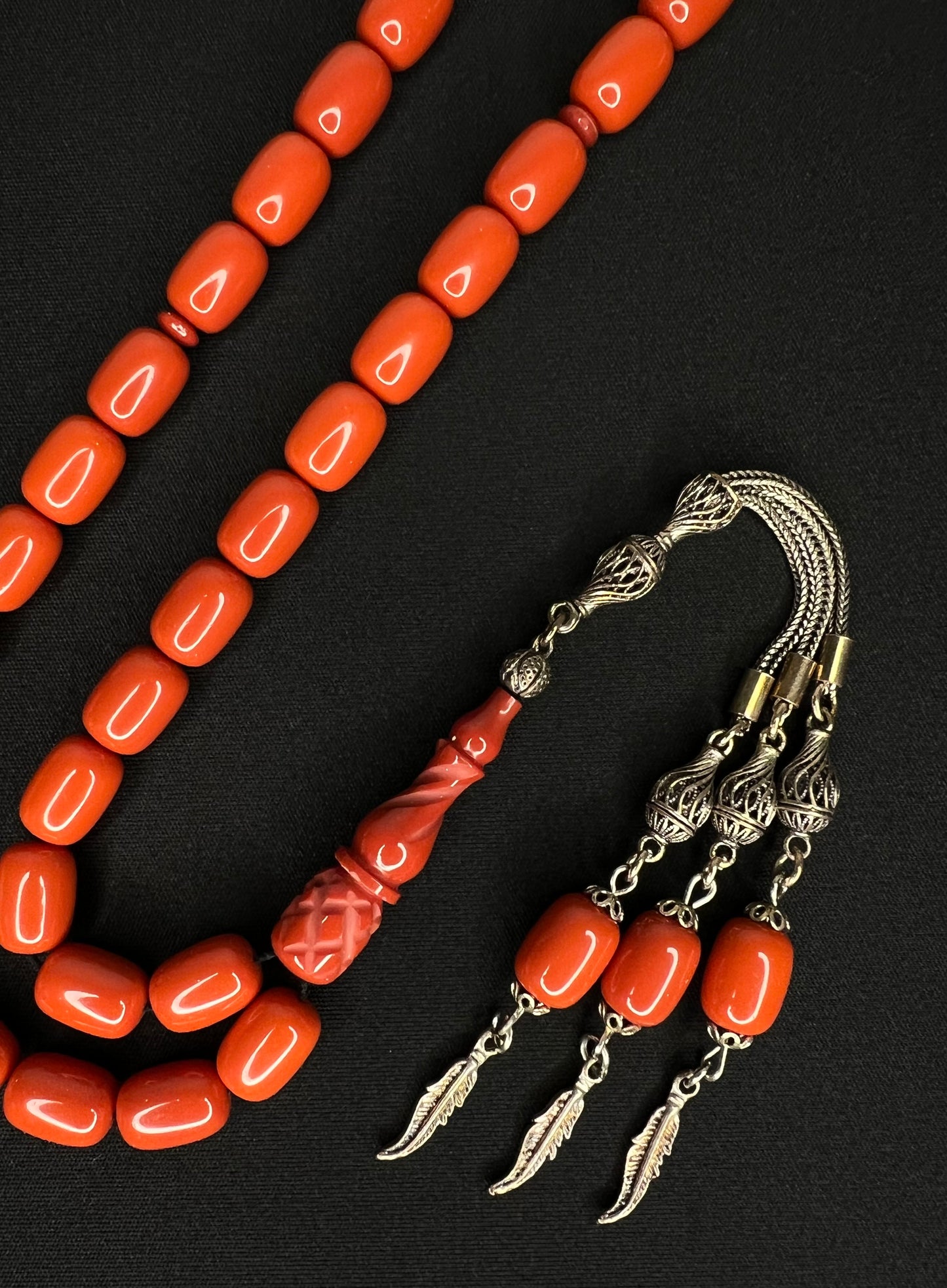 Katalin 925 Gümüs Püsküllü Tesbih