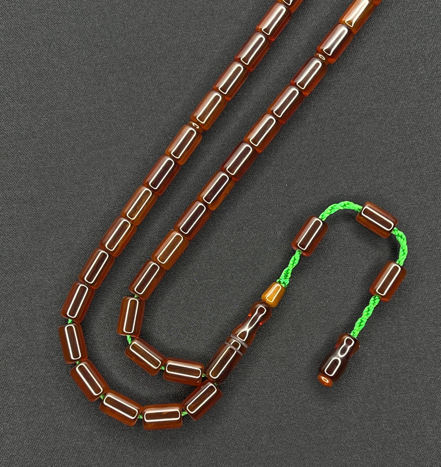 Sistemli Cubuk Sikma Kehribar Tesbih