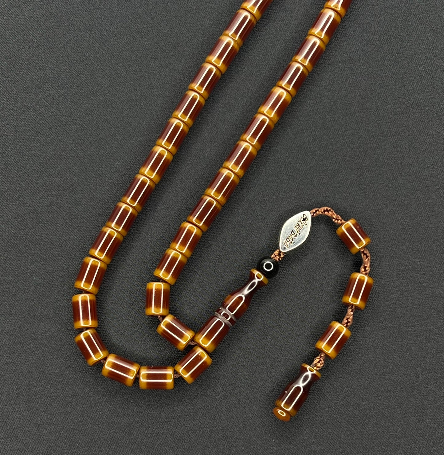 Sistemli Cubuk Sikma Kehribar Tesbih