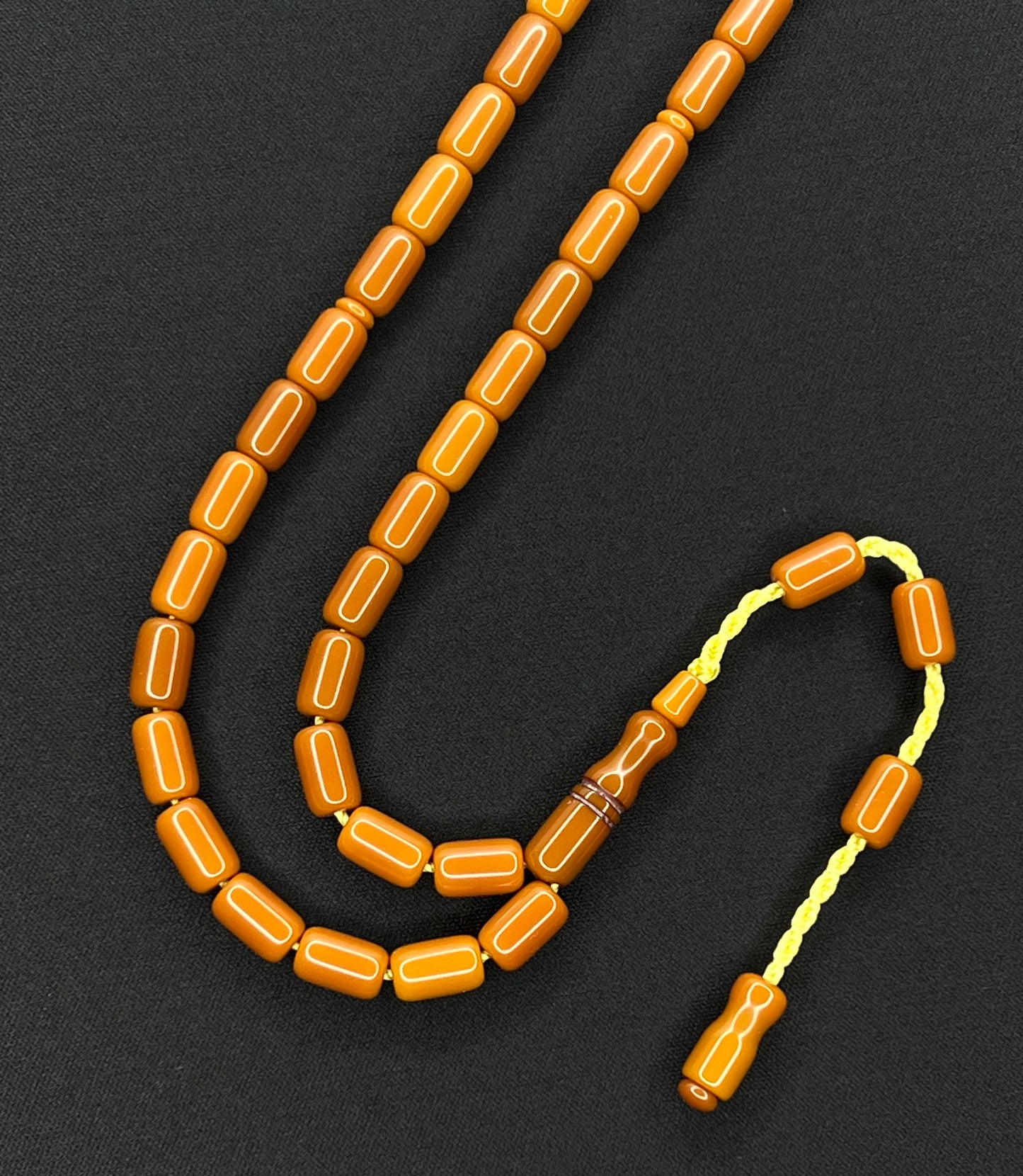 Sistemli Cubuk Sikma Kehribar Tesbih