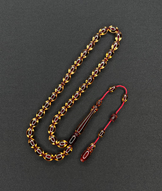 Sistemli Ates Kehribar Tesbih