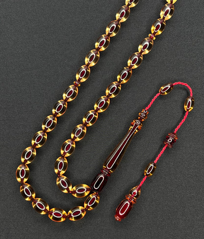 Sistemli Ates Kehribar Tesbih