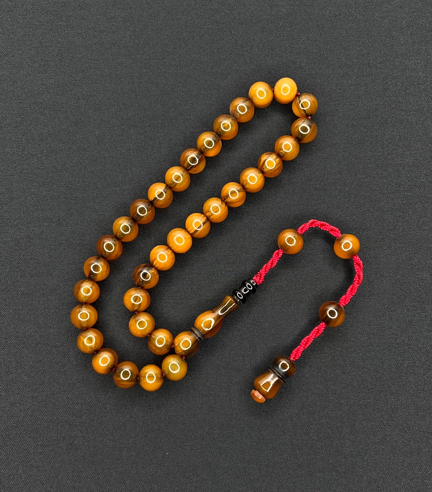 Sistemli Cubuk Sikma Kehribar Tesbih