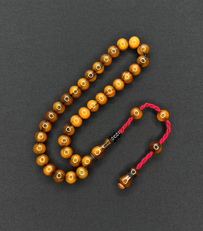 Sistemli Cubuk Sikma Kehribar Tesbih