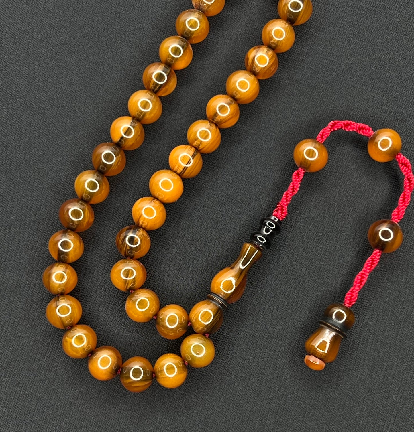 Sistemli Cubuk Sikma Kehribar Tesbih