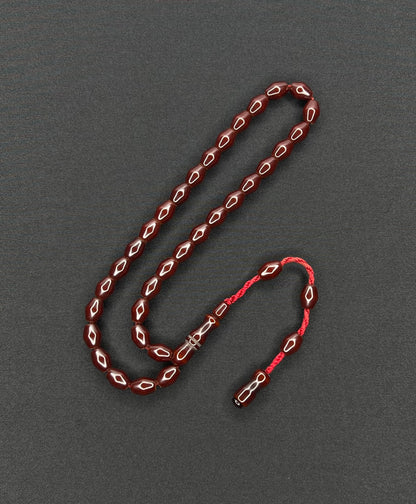 Sistemli Cubuk Sikma Kehribar Tesbih