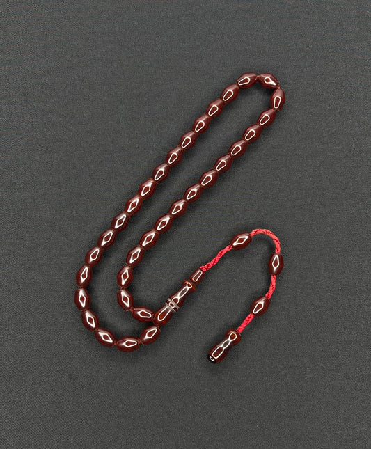 Sistemli Cubuk Sikma Kehribar Tesbih