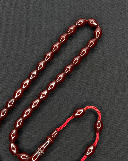 Sistemli Cubuk Sikma Kehribar Tesbih