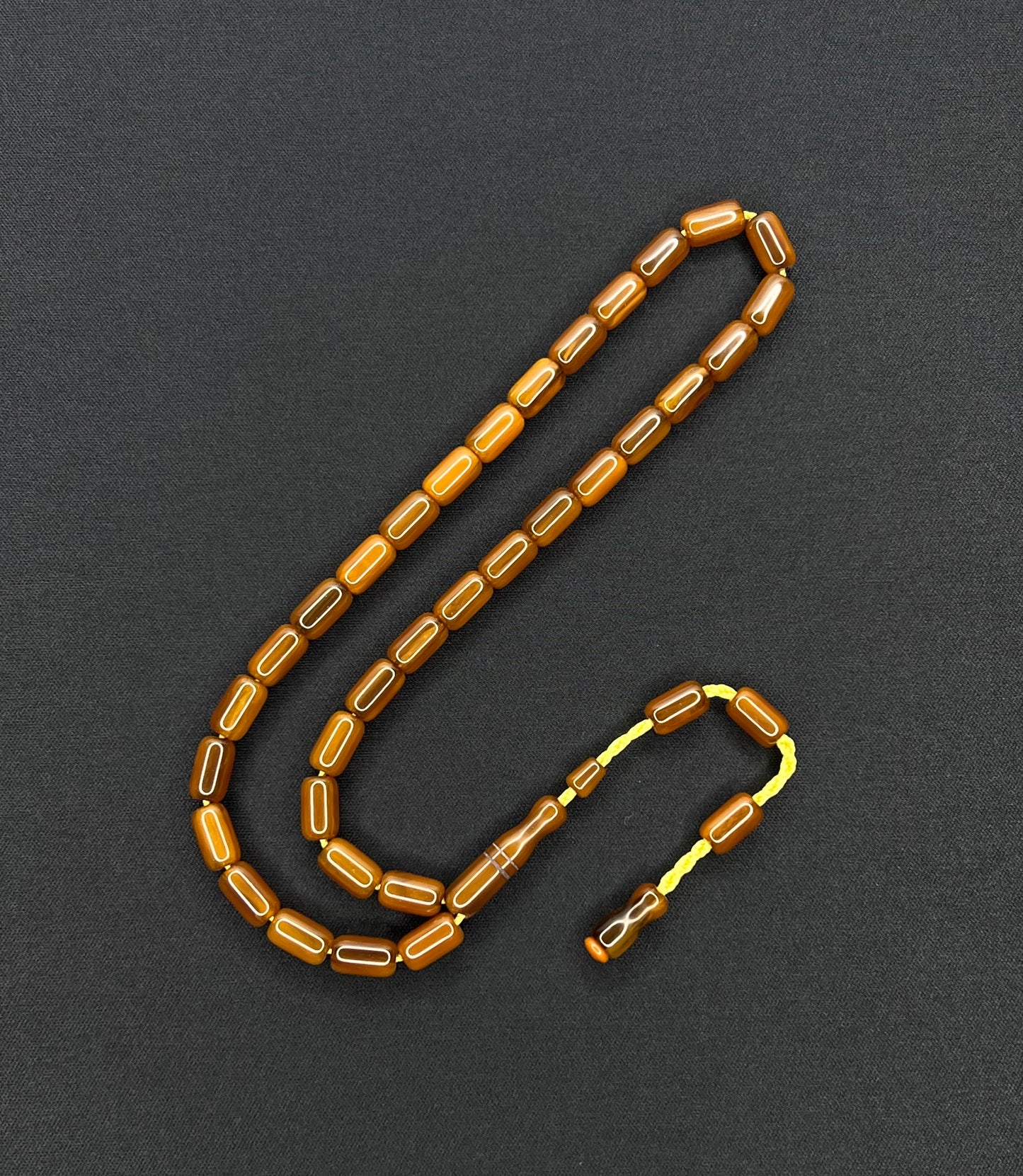 Sistemli Cubuk Sikma Kehribar Tesbih