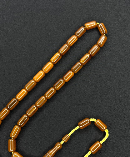 Sistemli Cubuk Sikma Kehribar Tesbih