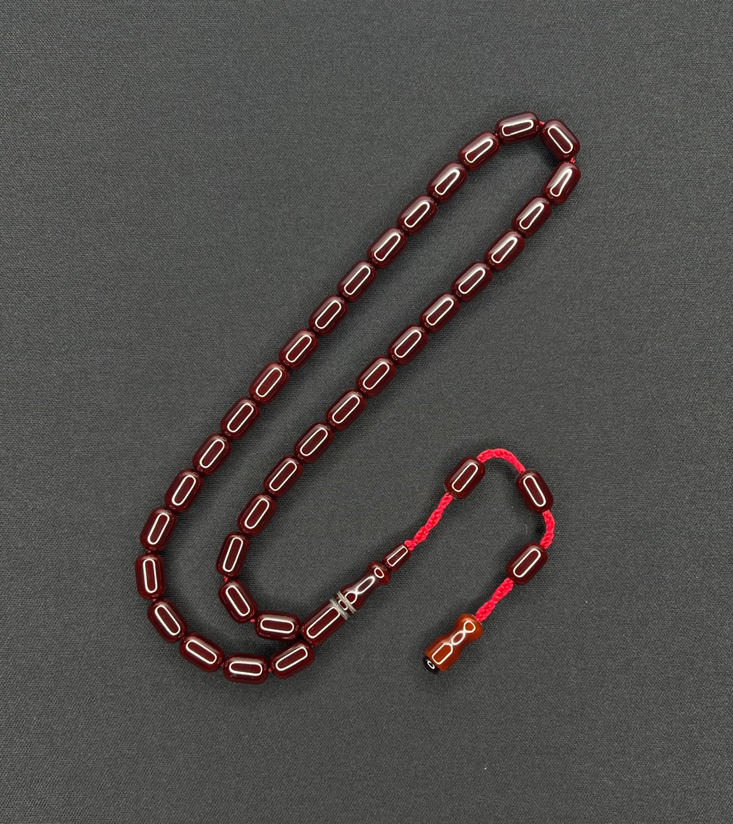 Sistemli Cubuk Sikma Kehribar Tesbih