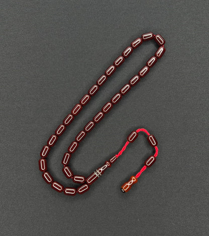 Sistemli Cubuk Sikma Kehribar Tesbih