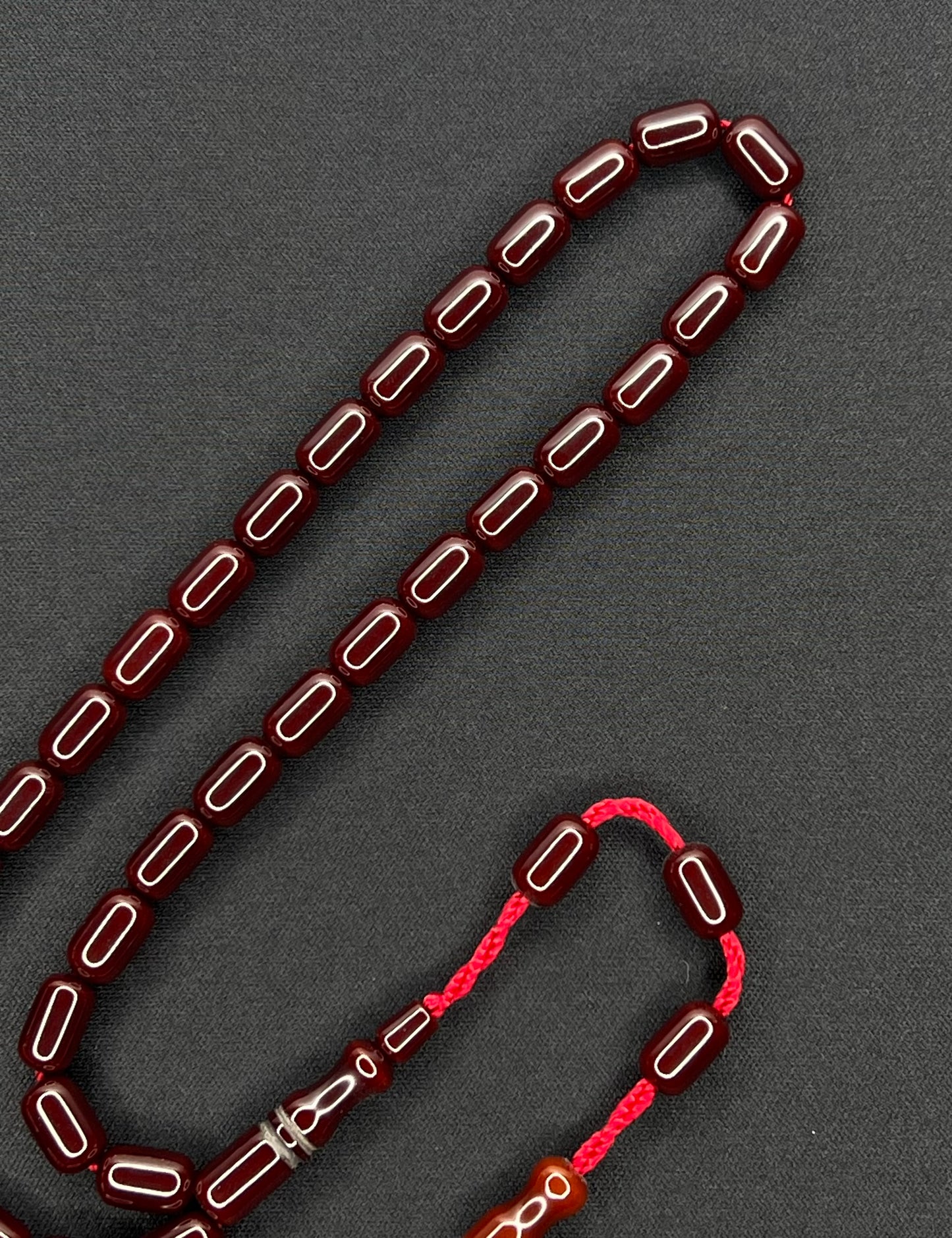 Sistemli Cubuk Sikma Kehribar Tesbih