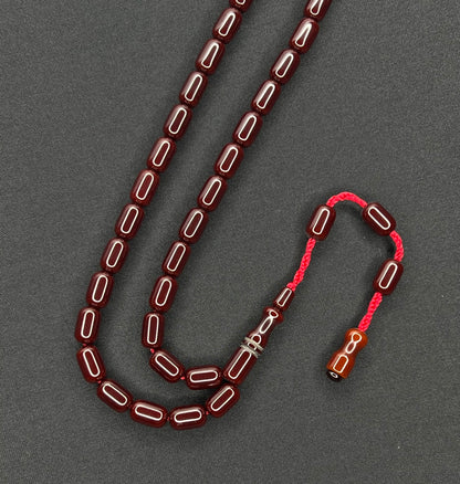 Sistemli Cubuk Sikma Kehribar Tesbih