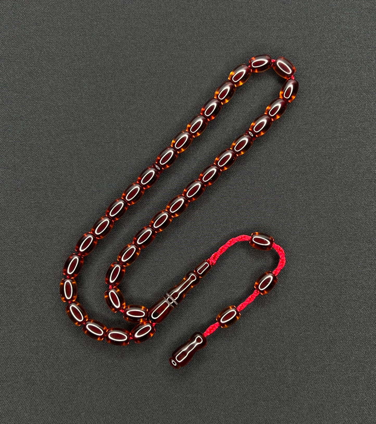 Sistemli Cubuk Sikma Kehribar Tesbih