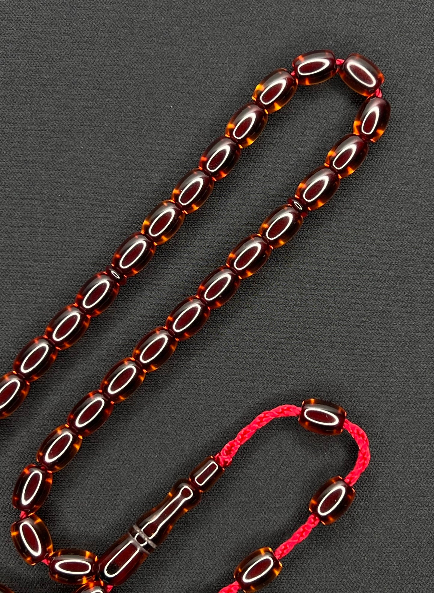 Sistemli Cubuk Sikma Kehribar Tesbih