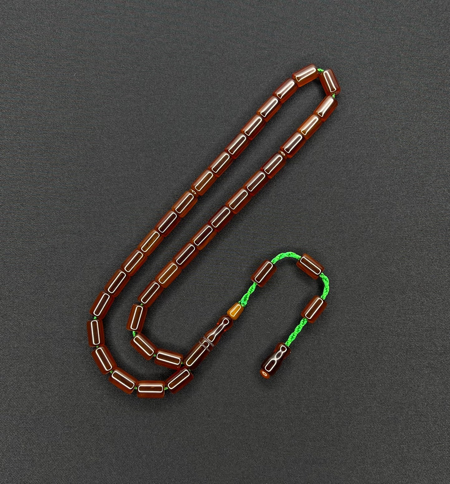 Sistemli Cubuk Sikma Kehribar Tesbih