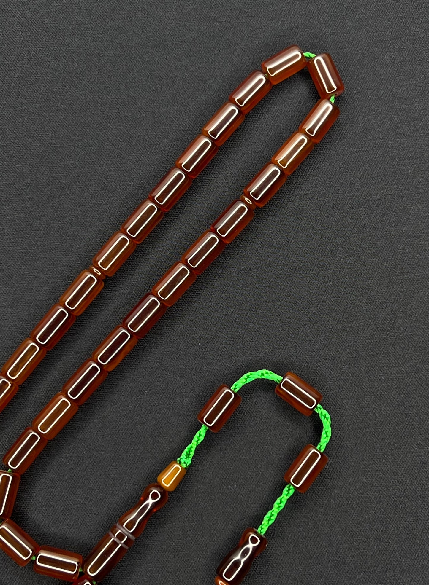 Sistemli Cubuk Sikma Kehribar Tesbih