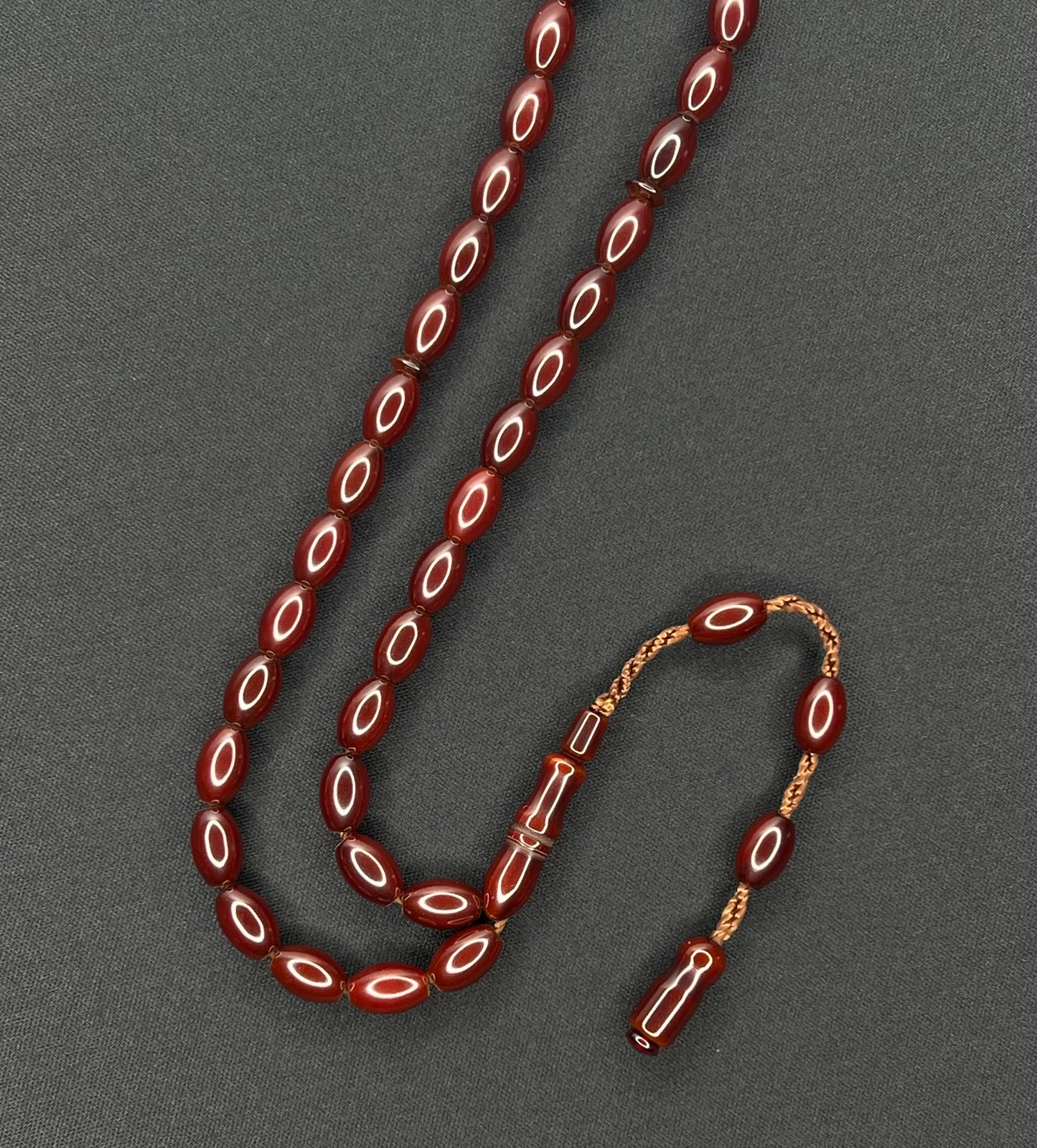 Sistemli Cubuk Sikma Kehribar Tesbih