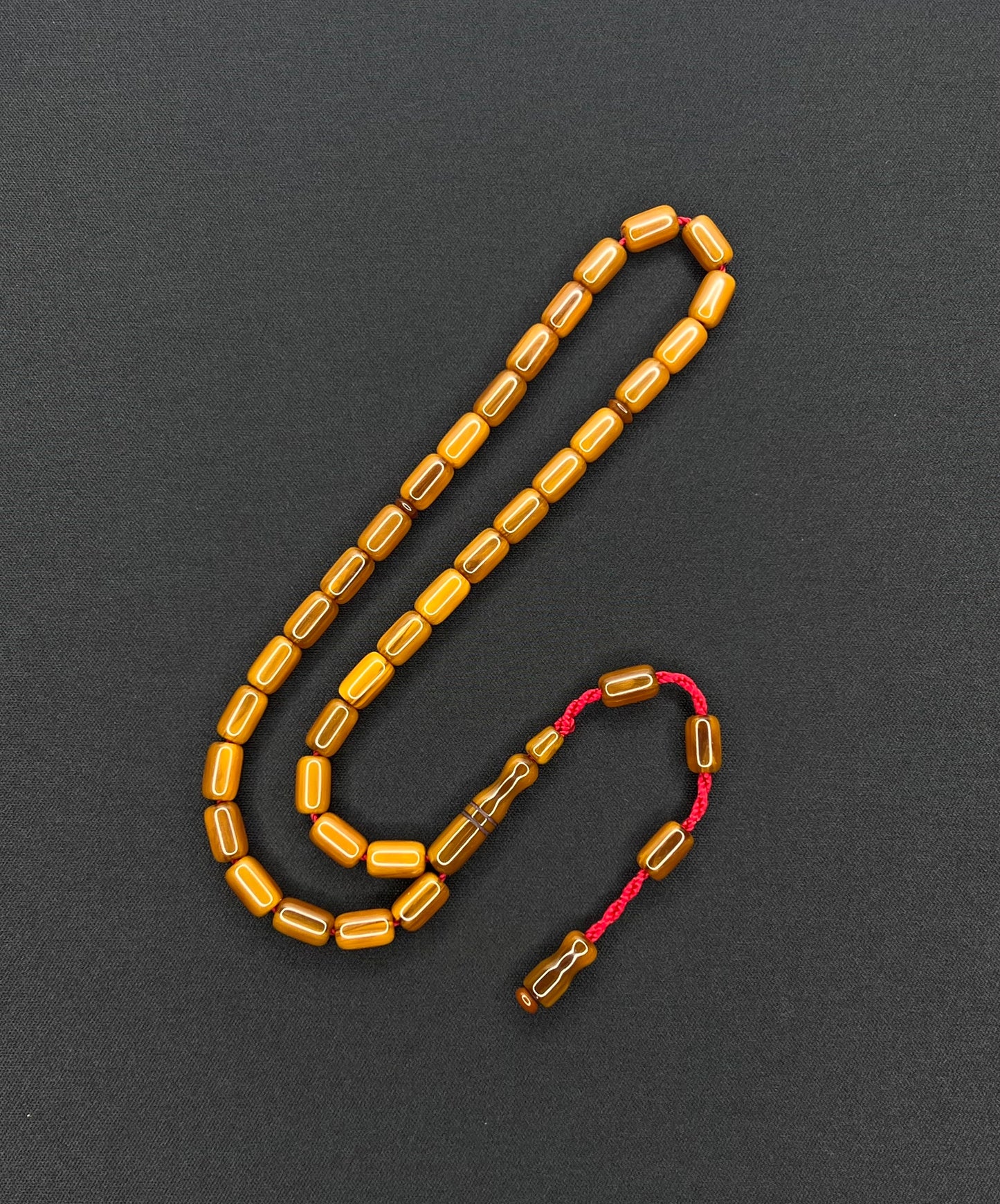 Sistemli Cubuk Sikma Kehribar Tesbih