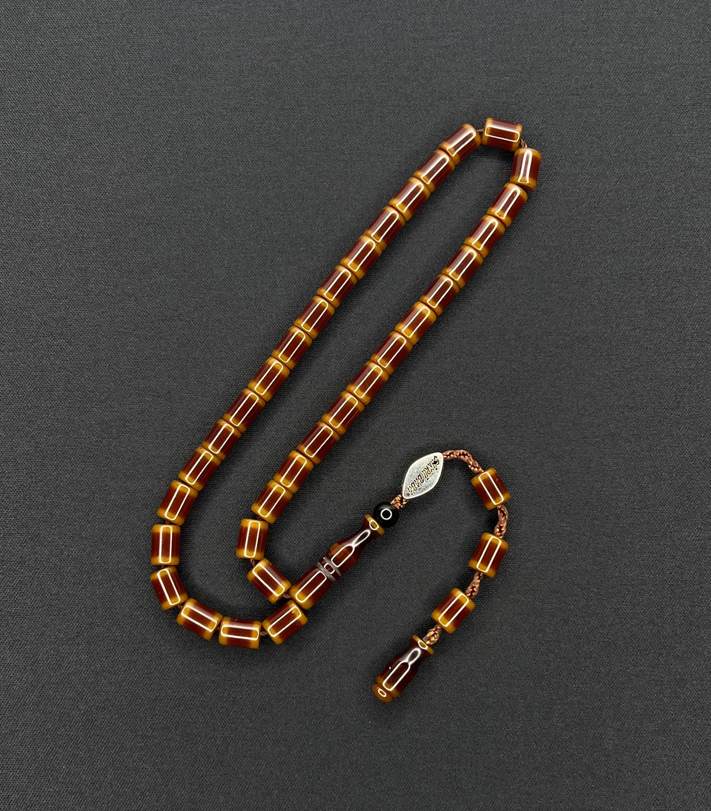 Sistemli Cubuk Sikma Kehribar Tesbih