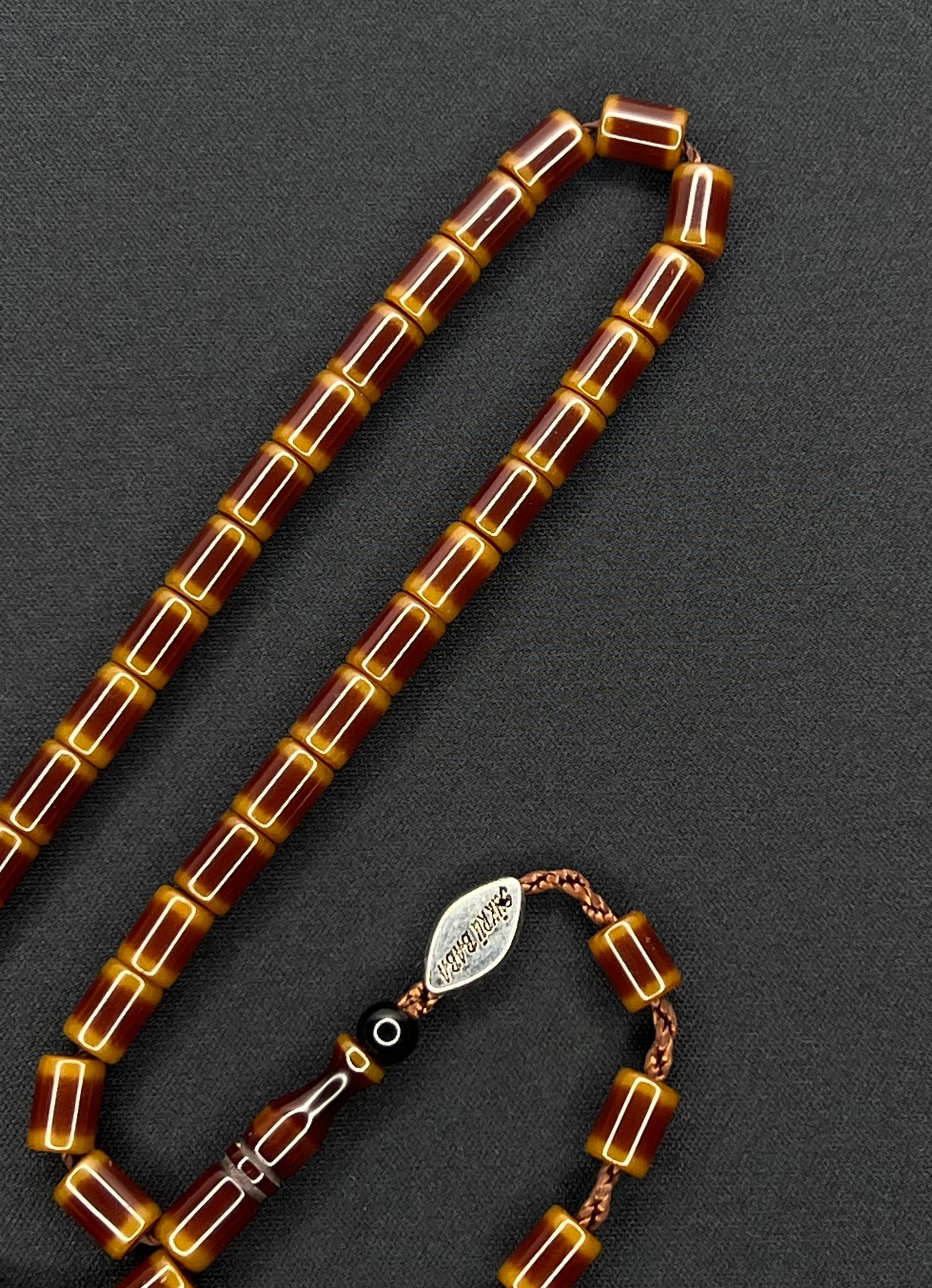 Sistemli Cubuk Sikma Kehribar Tesbih