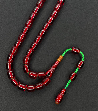 Sistemli Cubuk Sikma Kehribar Tesbih