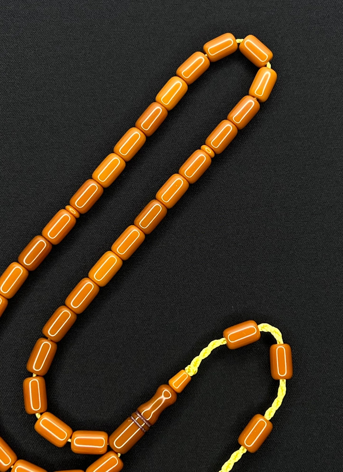 Sistemli Cubuk Sikma Kehribar Tesbih